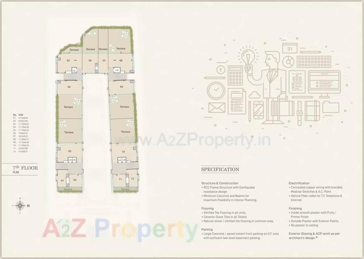 Layout of real estate project Darshanam Capital located at Bhayali, Vadodara, Gujarat