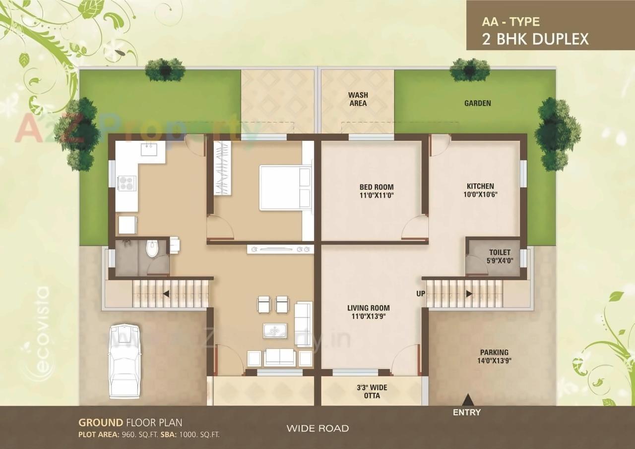 Layout of real estate project Darshanam Ecovista located at Tarsali, Vadodara, Gujarat