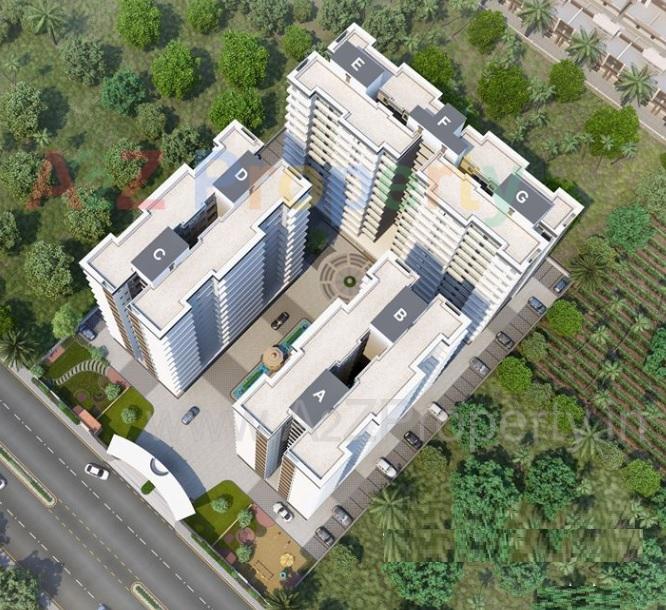 3D Elevation of real estate project Darshanam Exotica located at Gorva, Vadodara, Gujarat