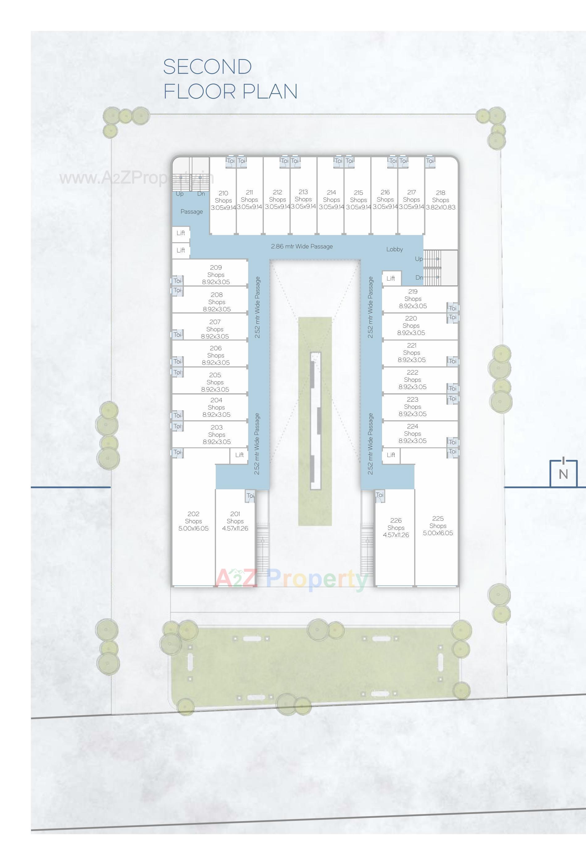 Layout of real estate project Darshanam Galleria located at Tandalja, Vadodara, Gujarat