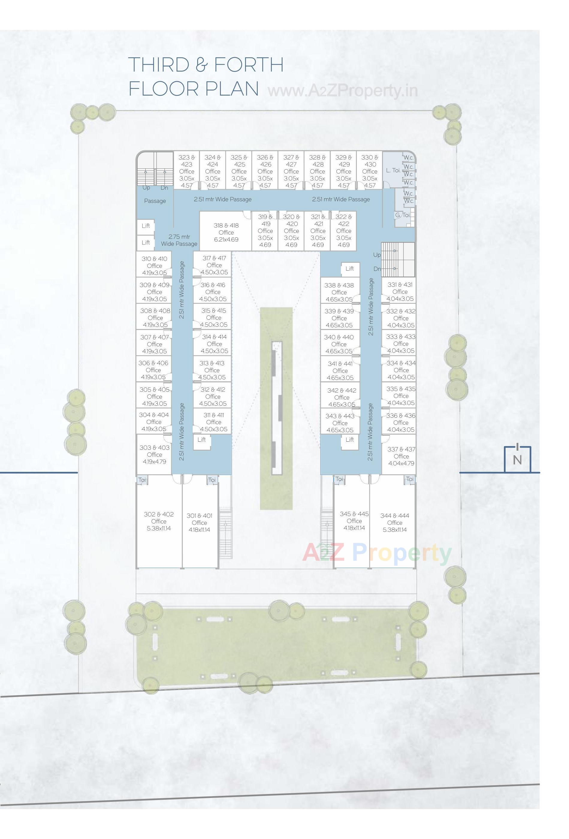Layout of real estate project Darshanam Galleria located at Tandalja, Vadodara, Gujarat