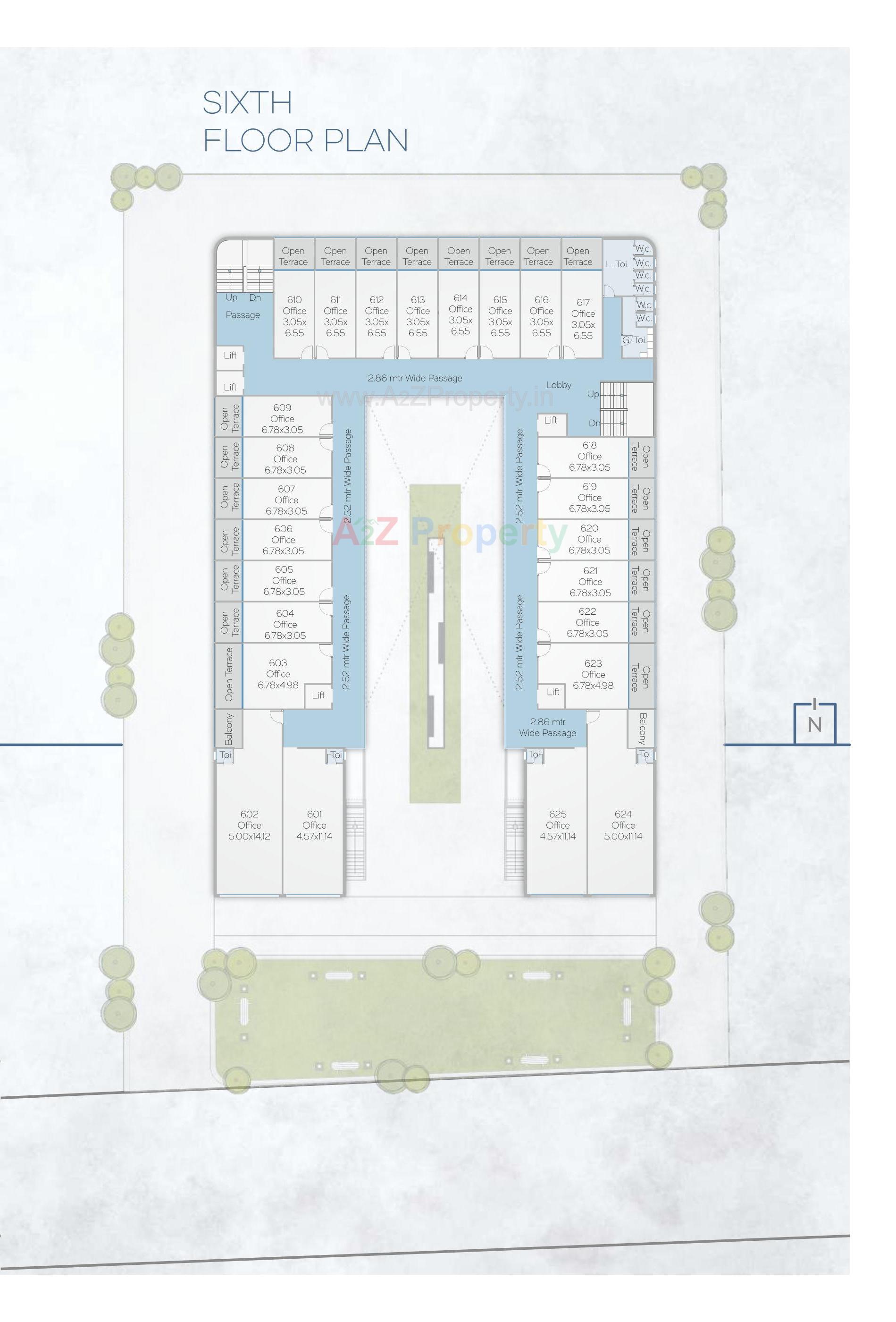 Layout of real estate project Darshanam Galleria located at Tandalja, Vadodara, Gujarat