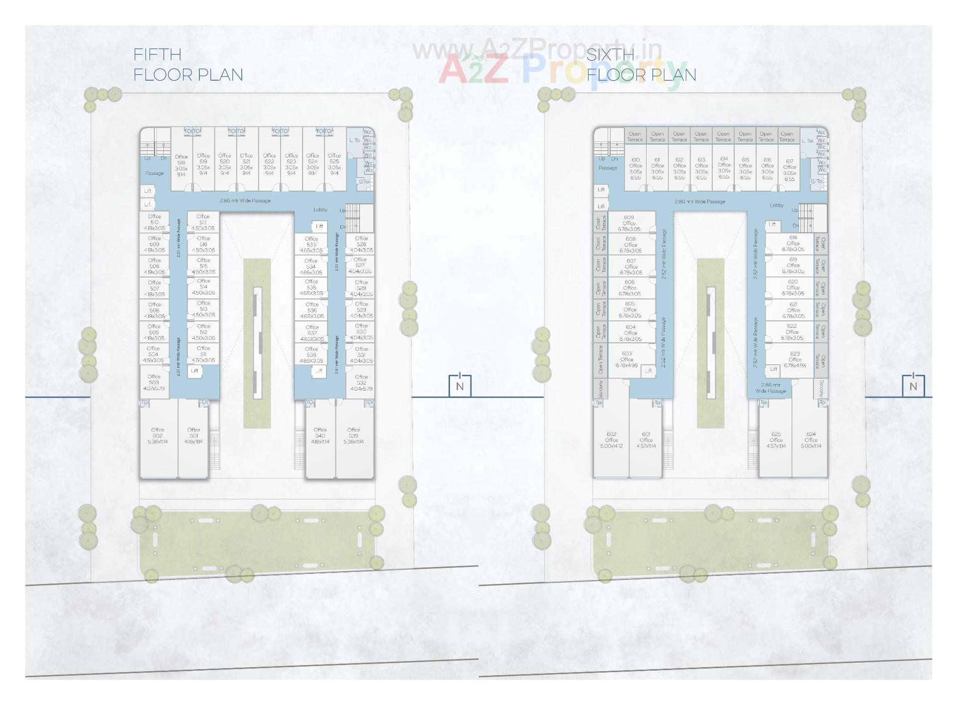 Layout of real estate project Darshanam Galleria located at Tandalja, Vadodara, Gujarat