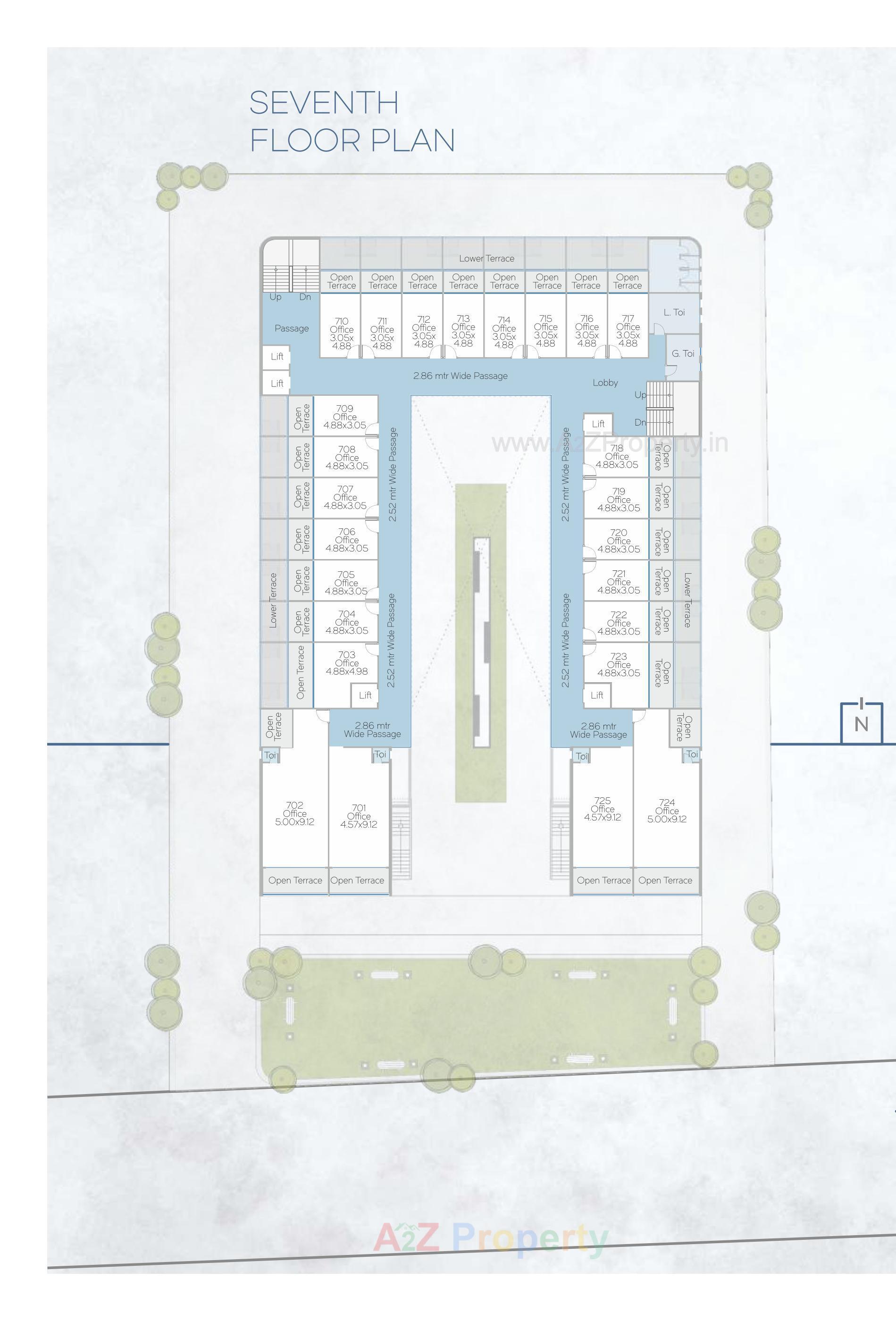 Layout of real estate project Darshanam Galleria located at Tandalja, Vadodara, Gujarat