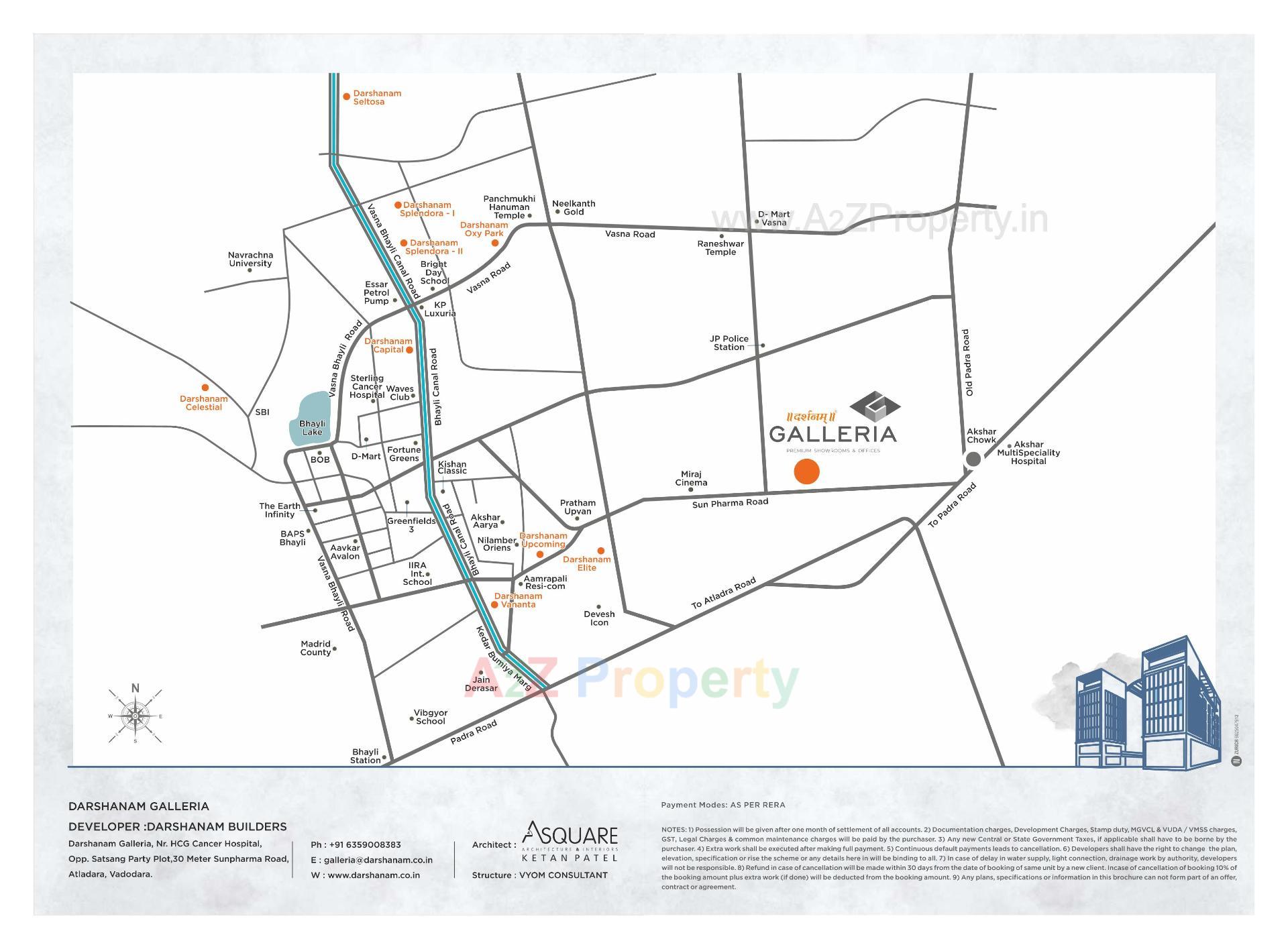  of real estate project Darshanam Galleria located at Tandalja, Vadodara, Gujarat