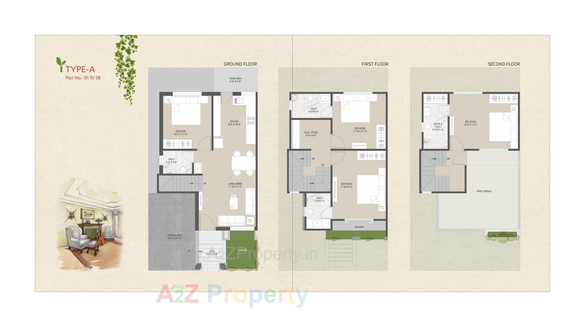 Layout of real estate project Darshanam Garden City located at Maneja, Vadodara, Gujarat