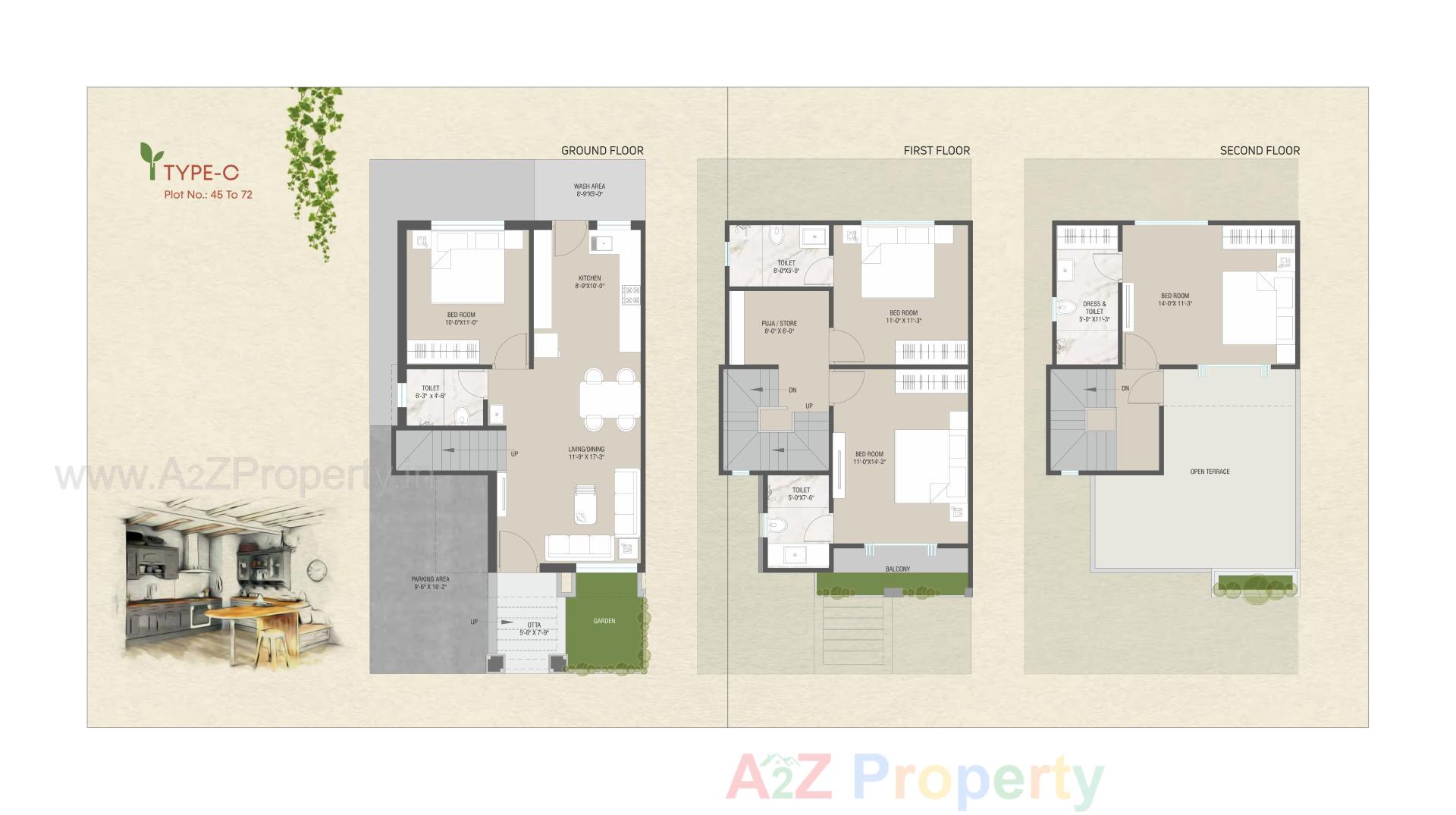 Layout of real estate project Darshanam Garden City located at Maneja, Vadodara, Gujarat
