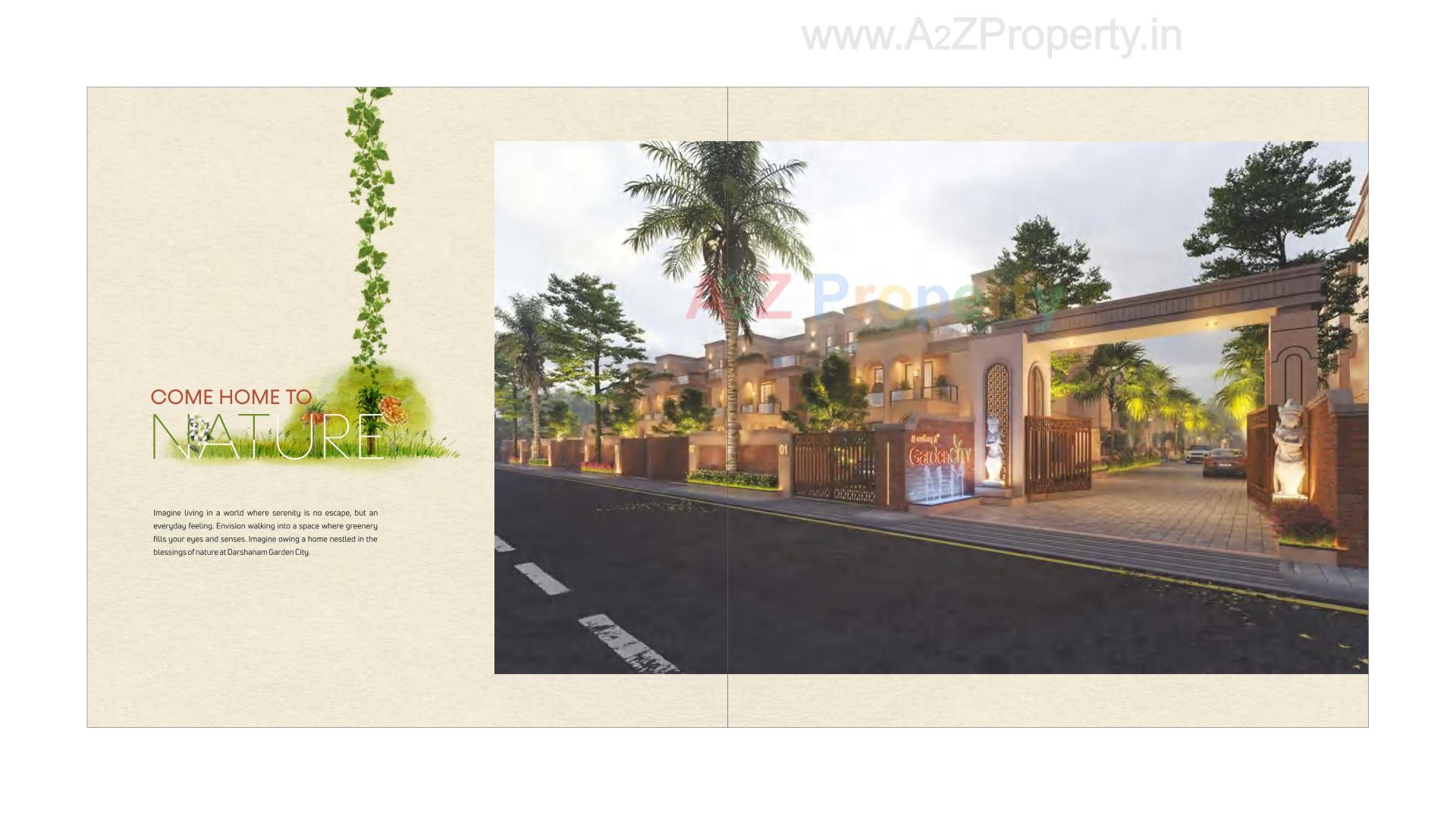 3D Elevation of real estate project Darshanam Garden City located at Maneja, Vadodara, Gujarat