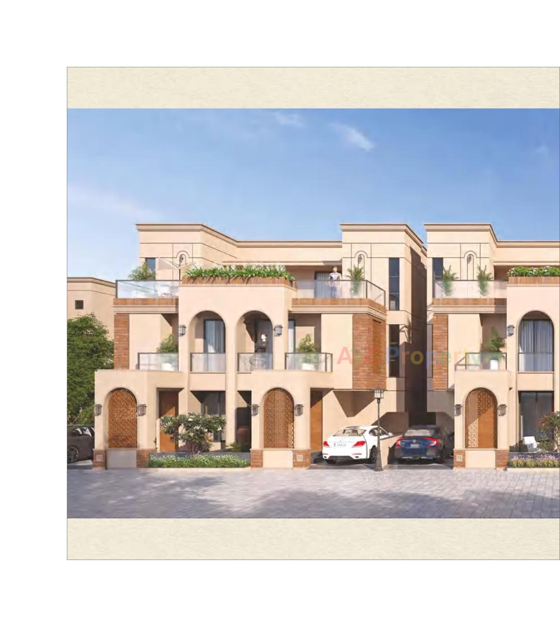 3D Elevation of real estate project Darshanam Garden City located at Maneja, Vadodara, Gujarat