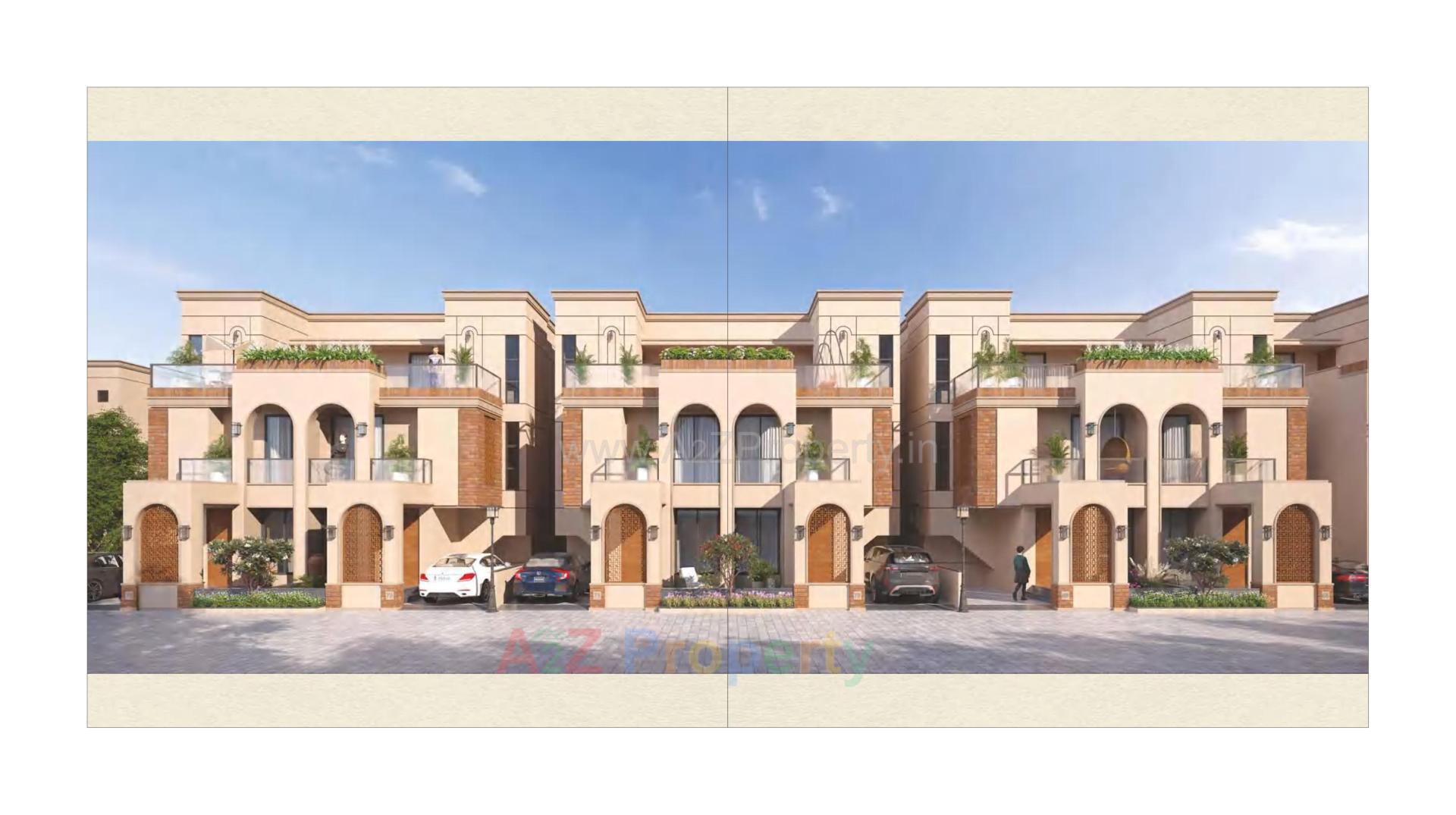 3D Elevation of real estate project Darshanam Garden City located at Maneja, Vadodara, Gujarat