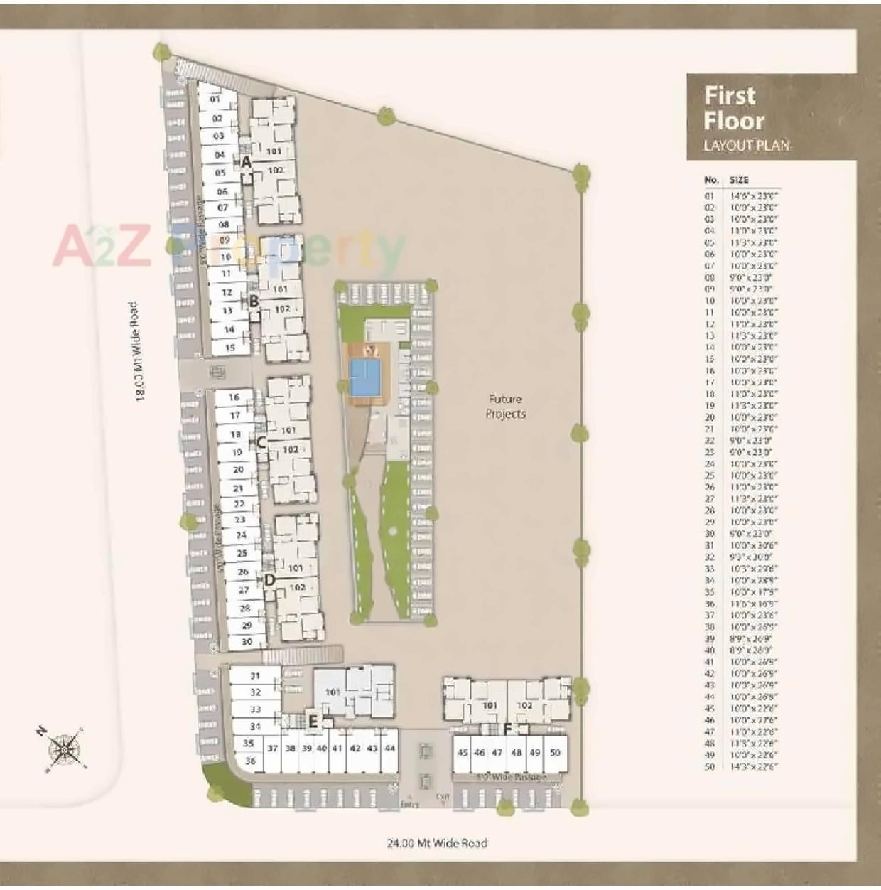 Layout of real estate project Darshanam Highview located at Sayajipura, Vadodara, Gujarat