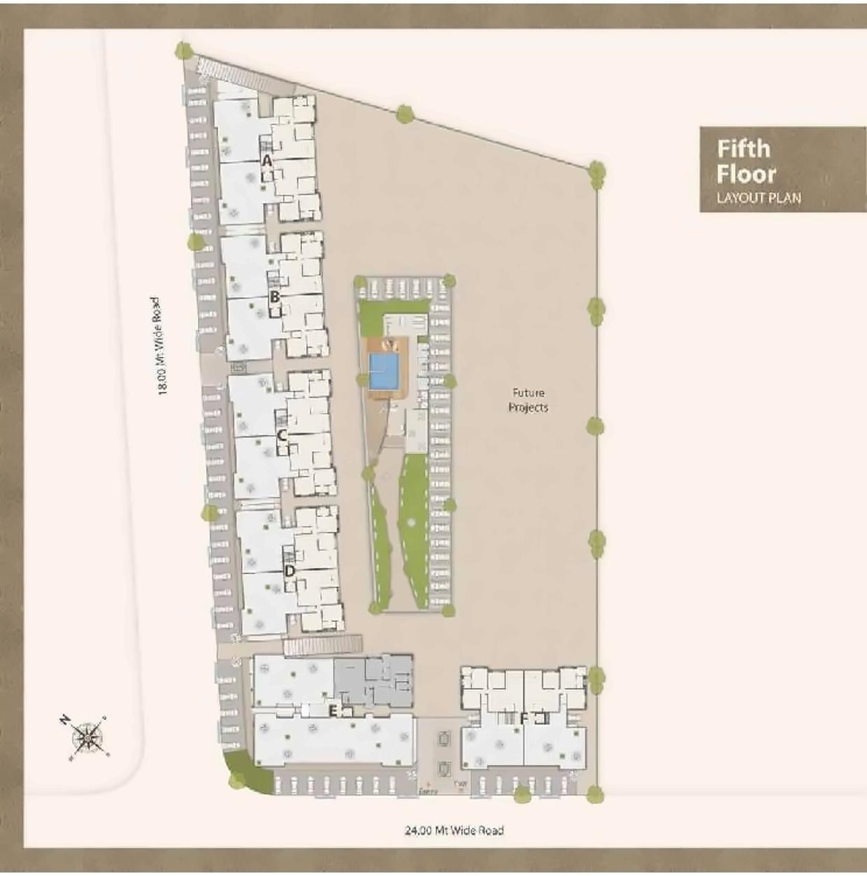 Layout of real estate project Darshanam Highview located at Sayajipura, Vadodara, Gujarat