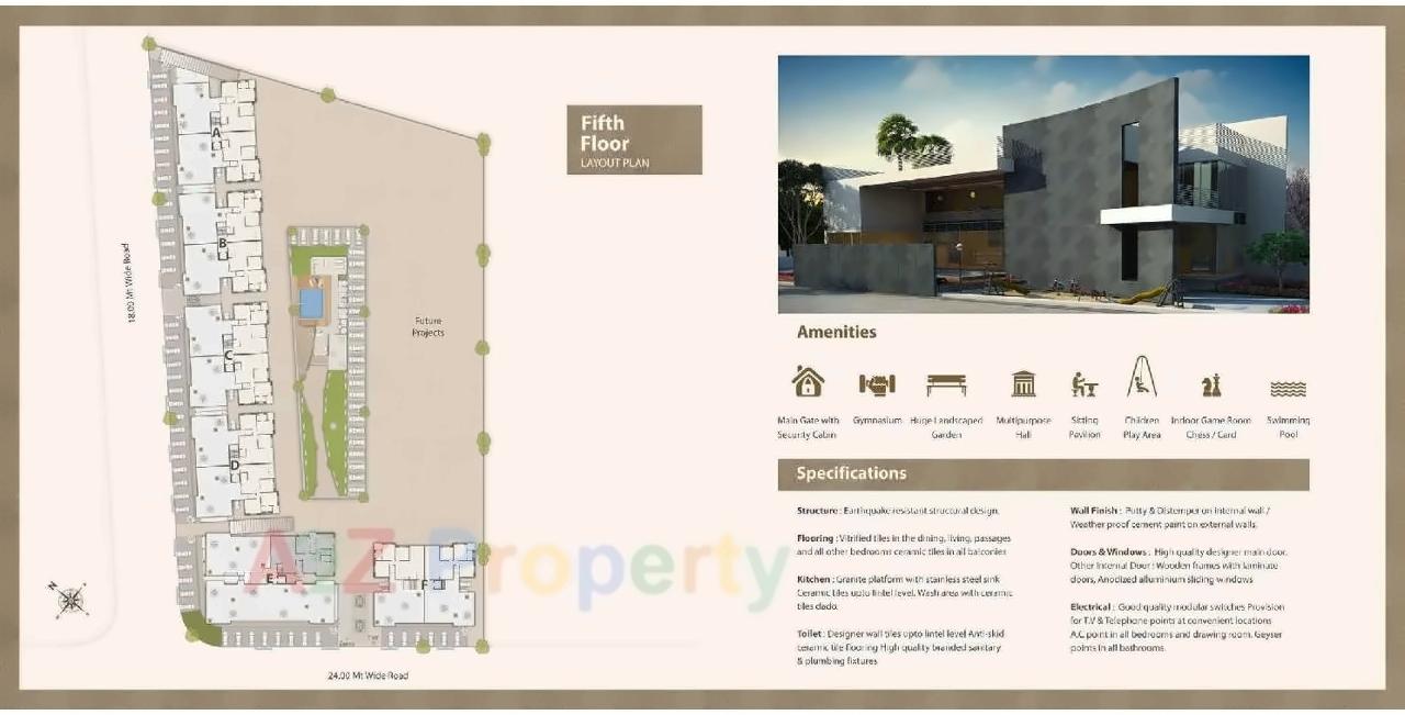 Layout of real estate project Darshanam Highview located at Sayajipura, Vadodara, Gujarat