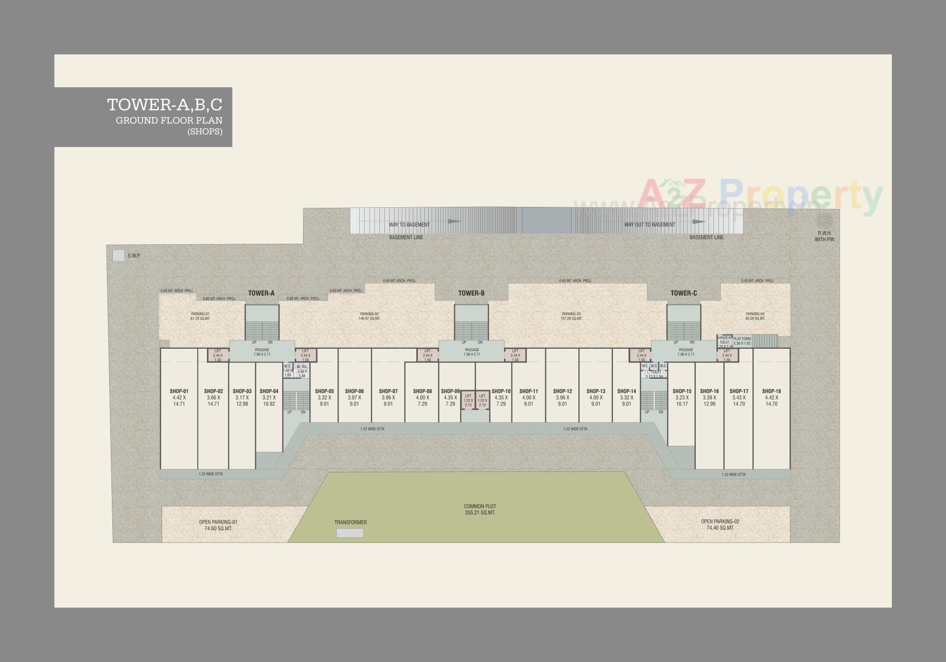 Layout of real estate project Darshanam Hyde Park located at Manjalpur, Vadodara, Gujarat