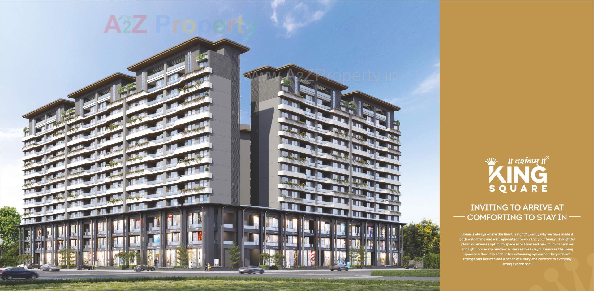 3D Elevation of real estate project Darshanam King Square located at Gorva--ankodiya, Vadodara, Gujarat