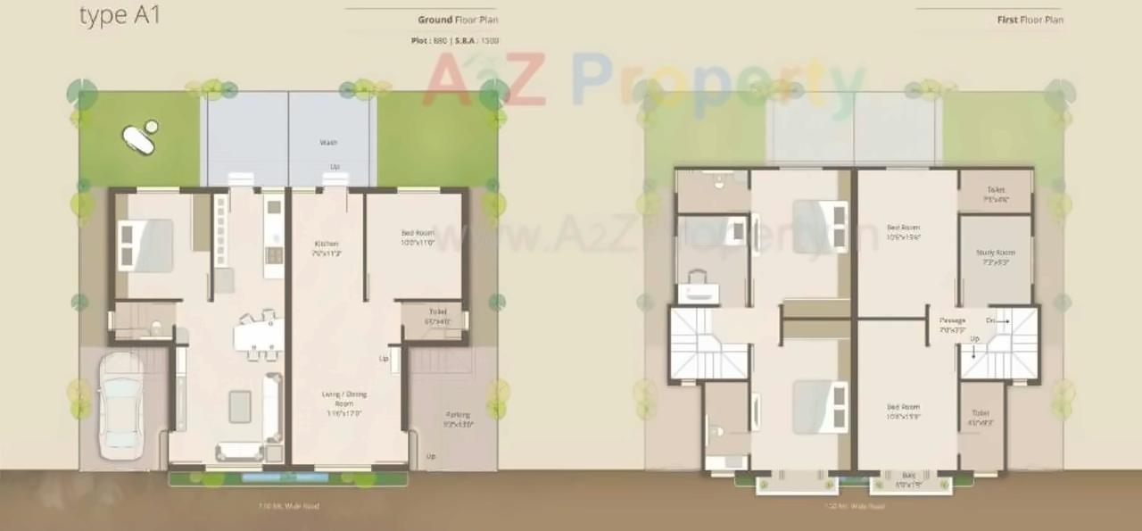 Layout of real estate project Darshanam Orchid located at Sayajipura, Vadodara, Gujarat