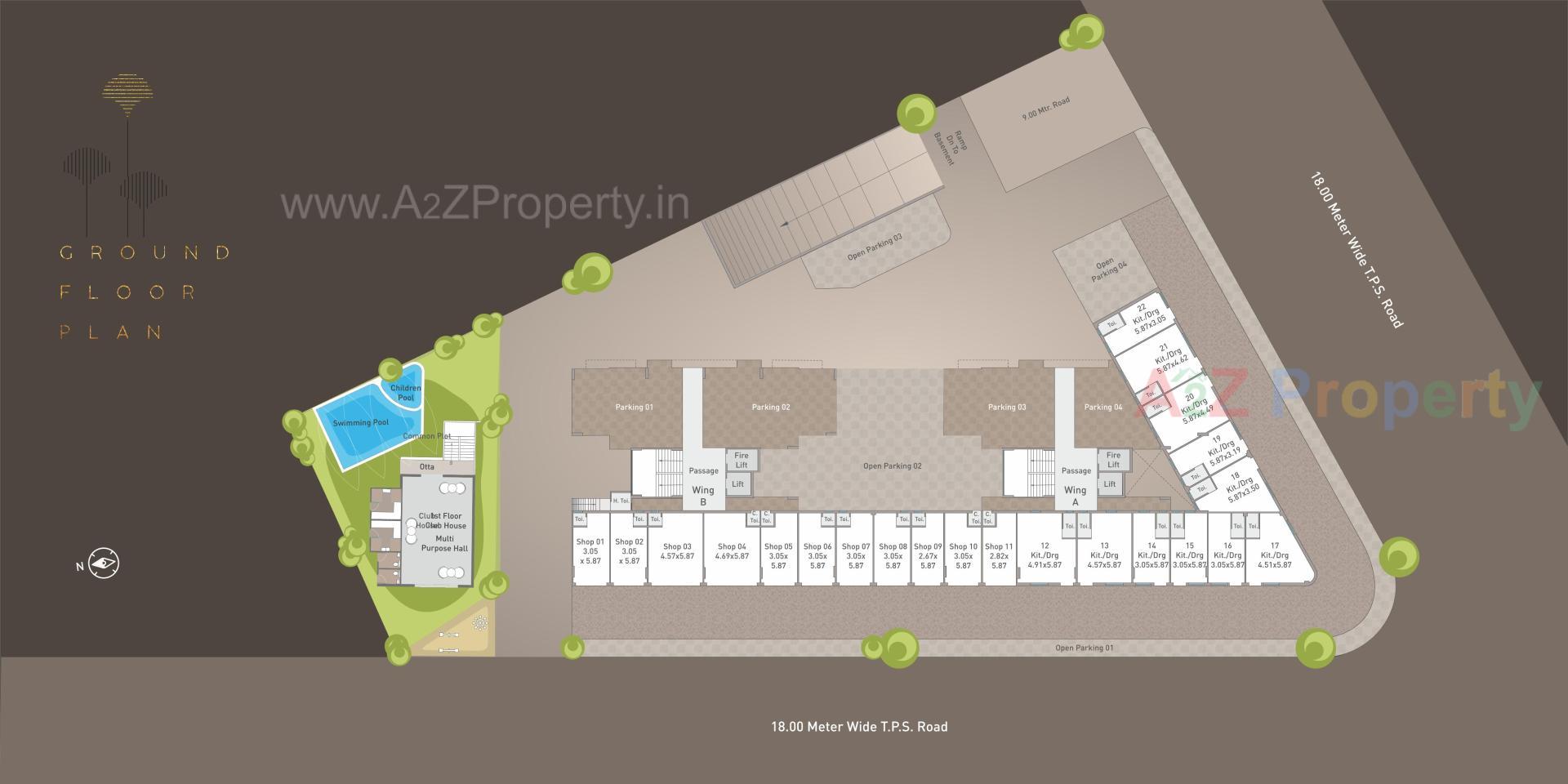 Layout of real estate project Darshanam Prospera located at Gorwa, Vadodara, Gujarat