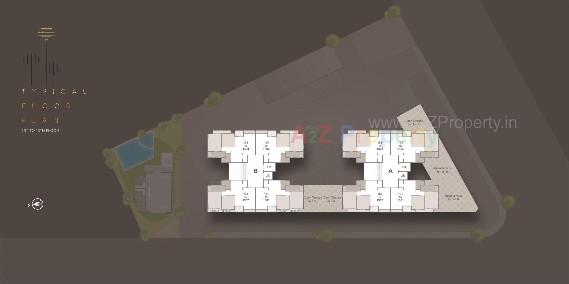 Layout of real estate project Darshanam Prospera located at Gorwa, Vadodara, Gujarat