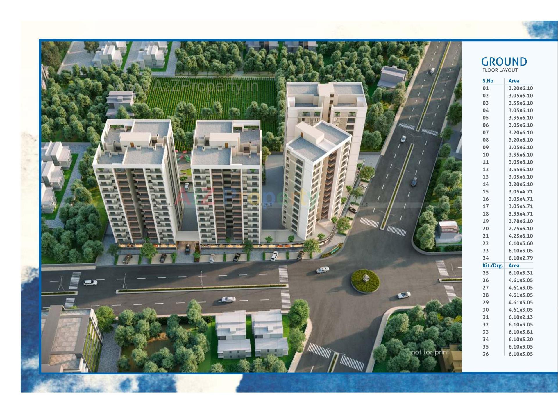 3D Elevation of real estate project Darshanam Skydeck located at Gorwa, Vadodara, Gujarat
