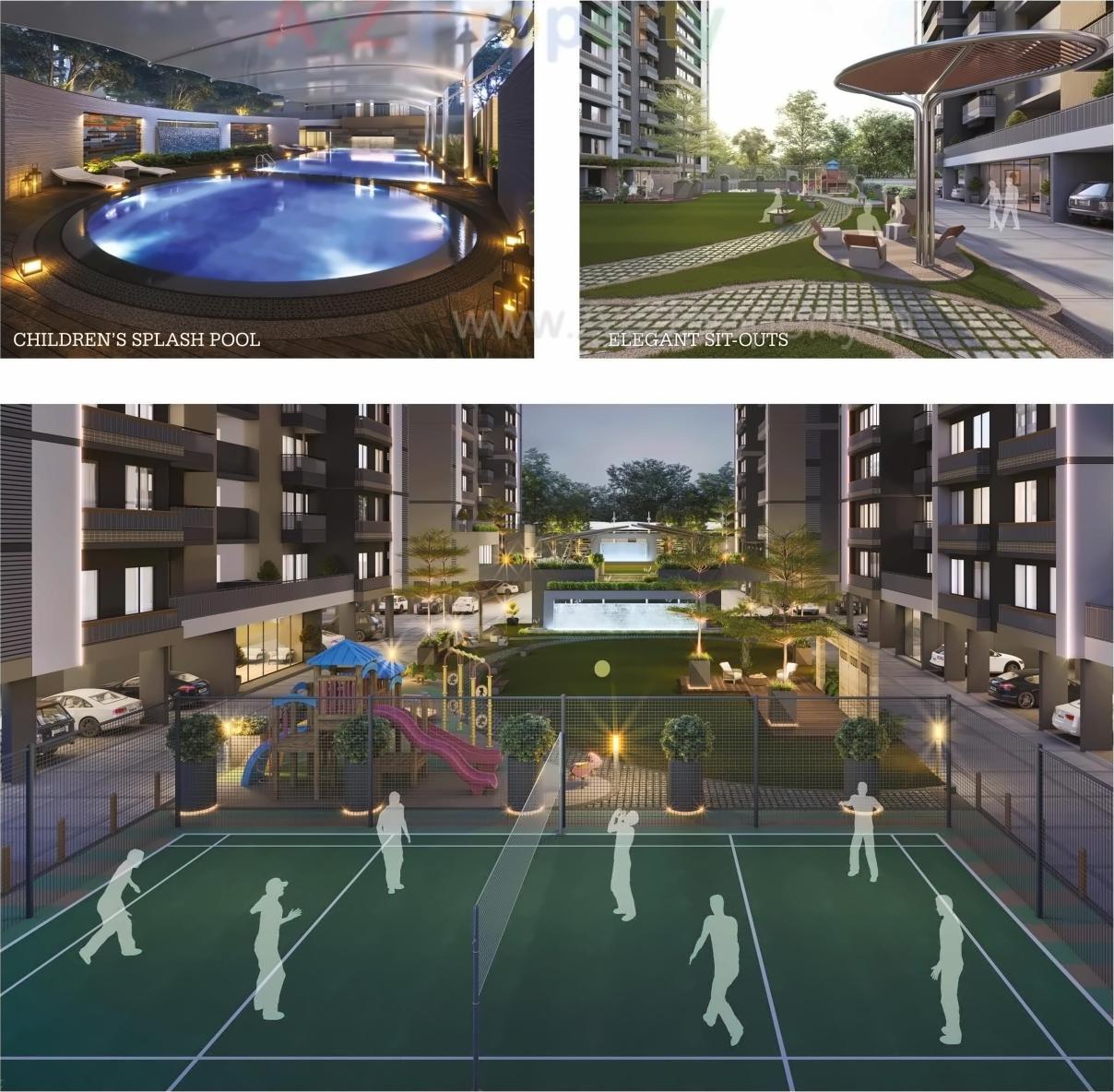 3D Elevation of real estate project Darshanam Splendora Ii located at Bhayli, Vadodara, Gujarat