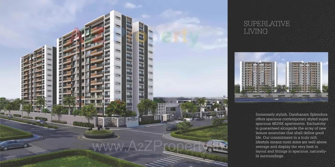 3D Elevation of real estate project Darshanam Splendora located at Bhayli, Vadodara, Gujarat