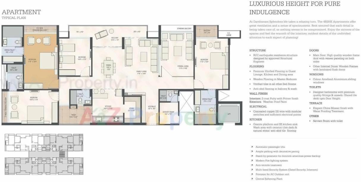 Layout of real estate project Darshanam Splendora located at Bhayli, Vadodara, Gujarat