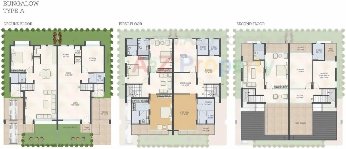 Layout of real estate project Darshanam Splendora located at Bhayli, Vadodara, Gujarat