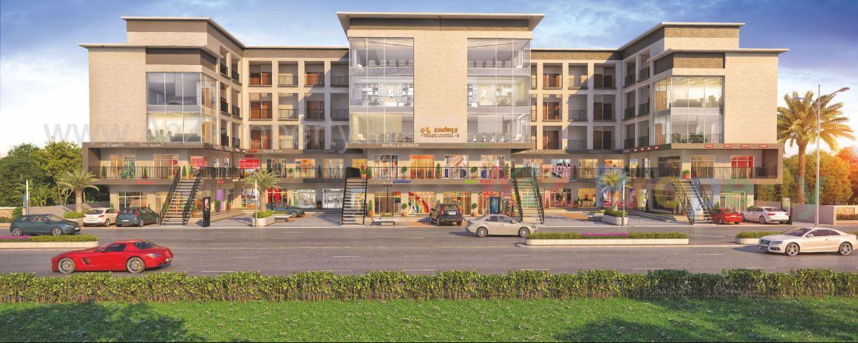 3D Elevation of real estate project Darshanam Trade Center located at Kasba, Vadodara, Gujarat