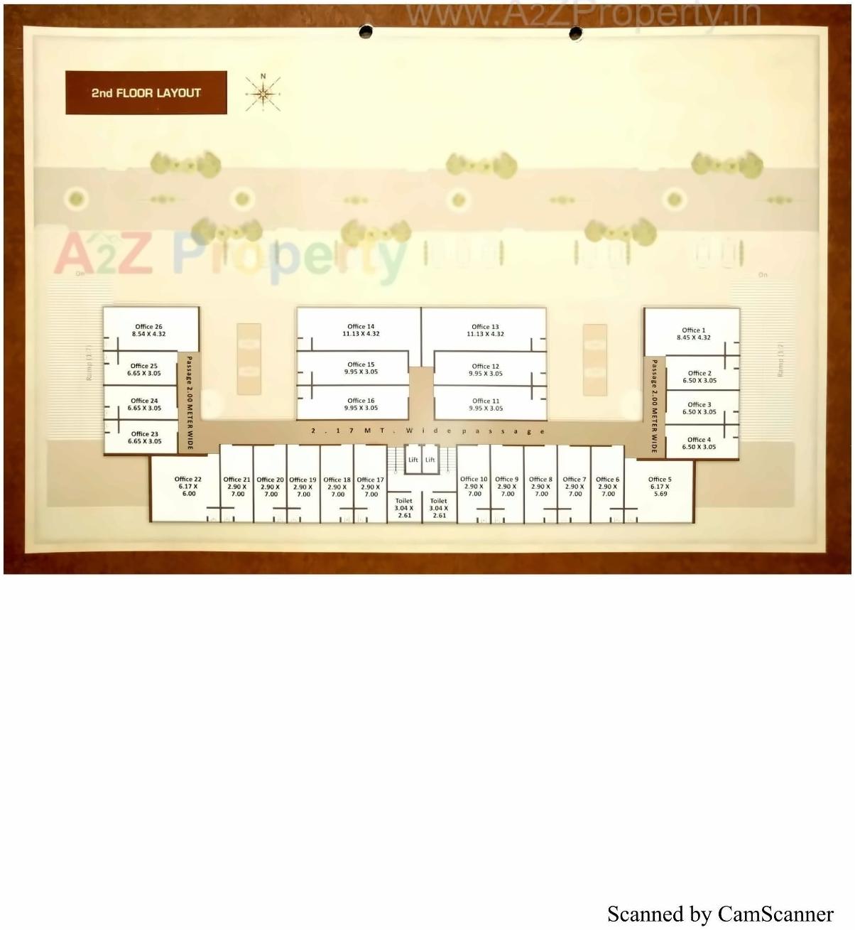 Layout of real estate project Darshanam Trade Center located at Kasba, Vadodara, Gujarat