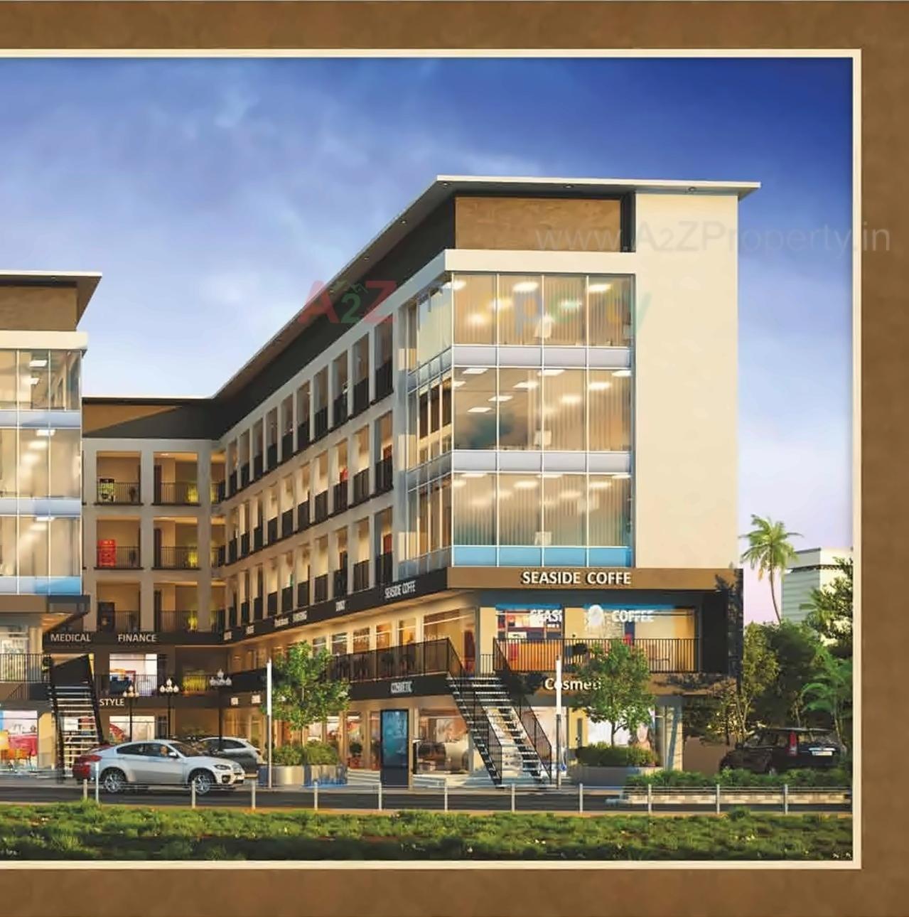 3D Elevation of real estate project Darshanam Trade Center located at Kasba, Vadodara, Gujarat