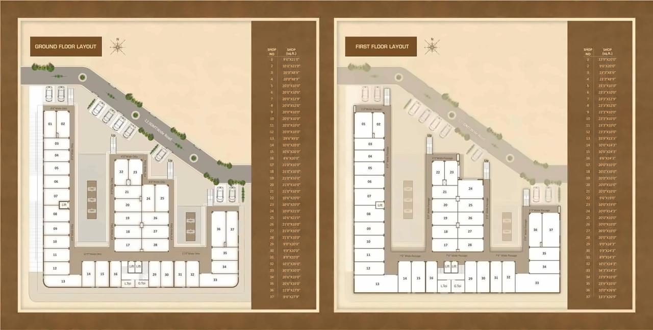 Layout of real estate project Darshanam Trade Center located at Kasba, Vadodara, Gujarat