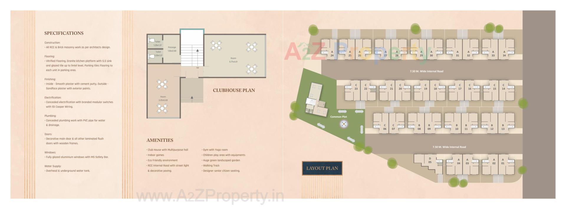 Layout of real estate project Darshanam Tusti located at Vadodara, Vadodara, Gujarat