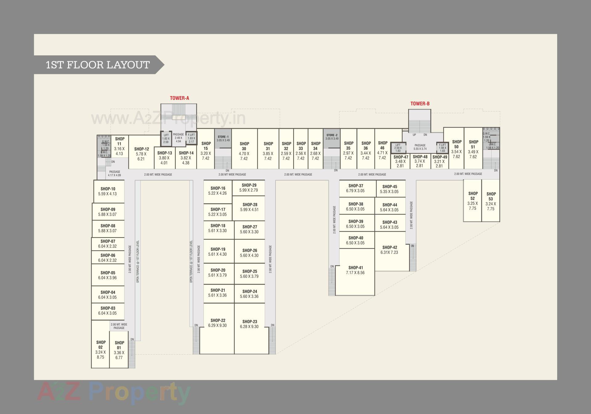 Layout of real estate project Darshanam Twin Tower located at Atladra, Vadodara, Gujarat
