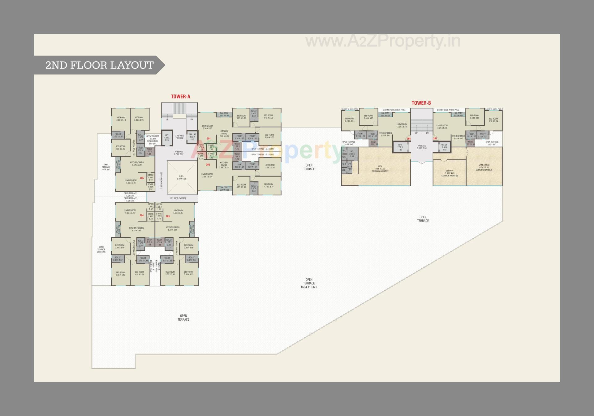 Layout of real estate project Darshanam Twin Tower located at Atladra, Vadodara, Gujarat