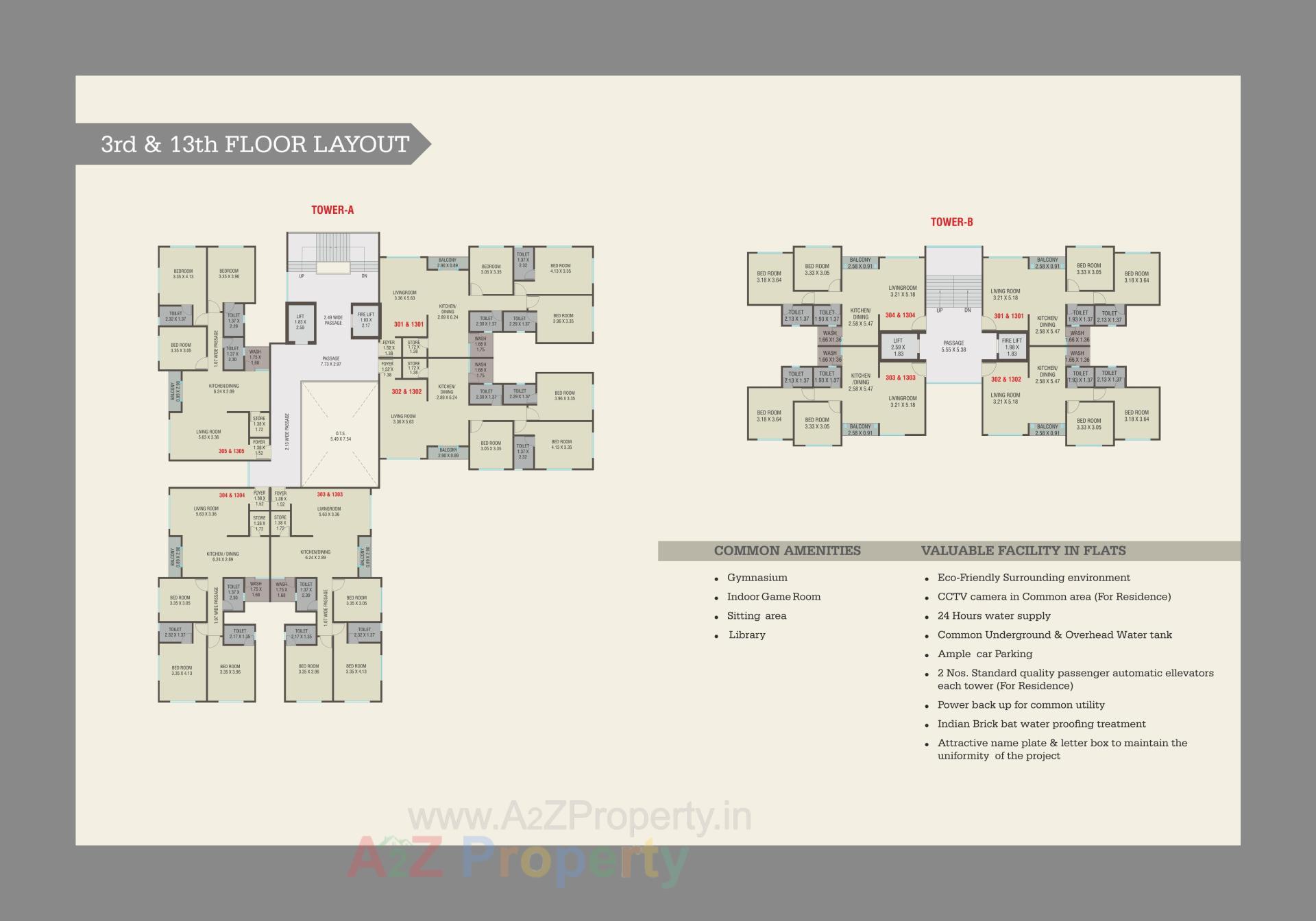 Layout of real estate project Darshanam Twin Tower located at Atladra, Vadodara, Gujarat