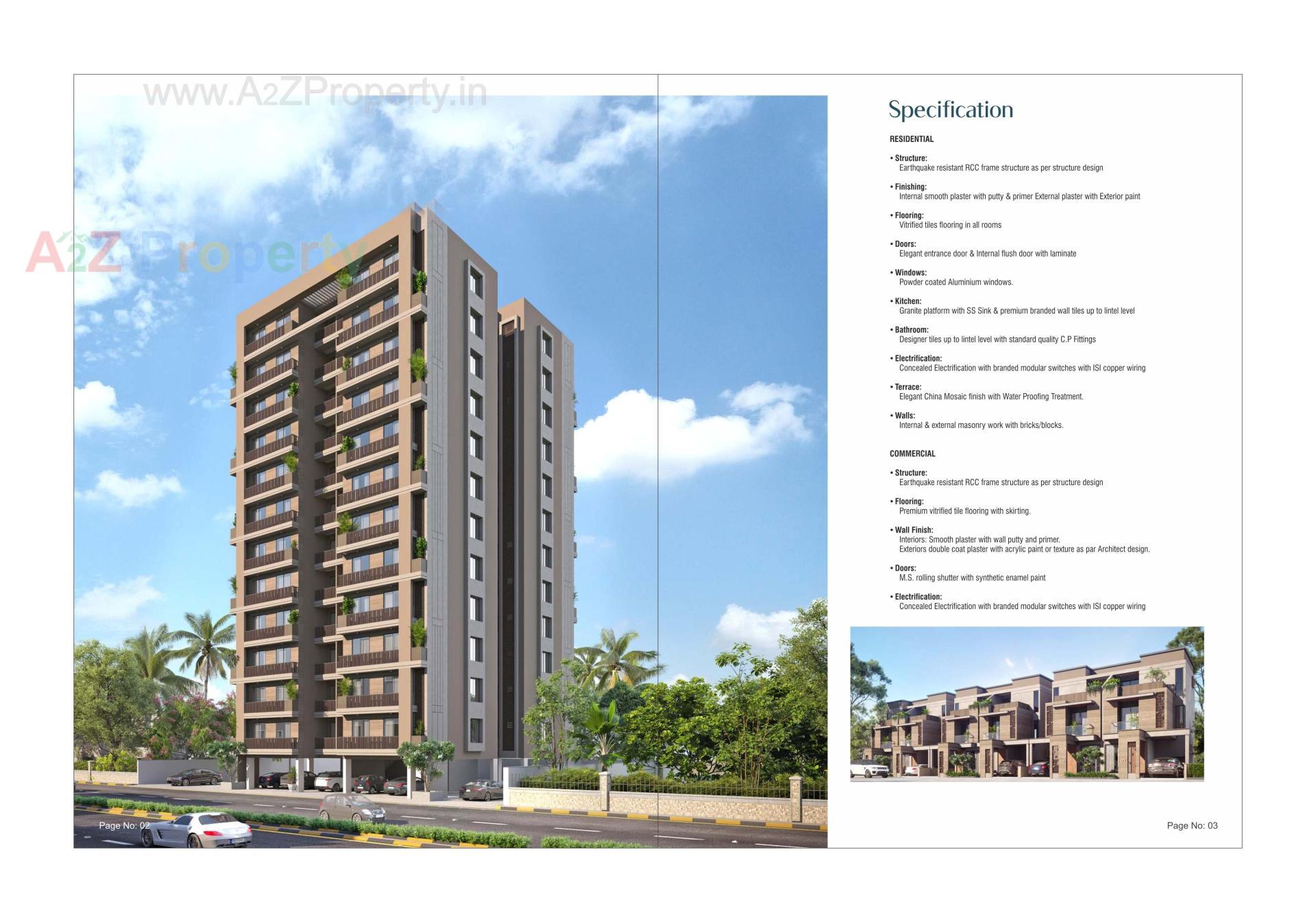 3D Elevation of real estate project Darshanam Waterlily located at Vadsar, Vadodara, Gujarat