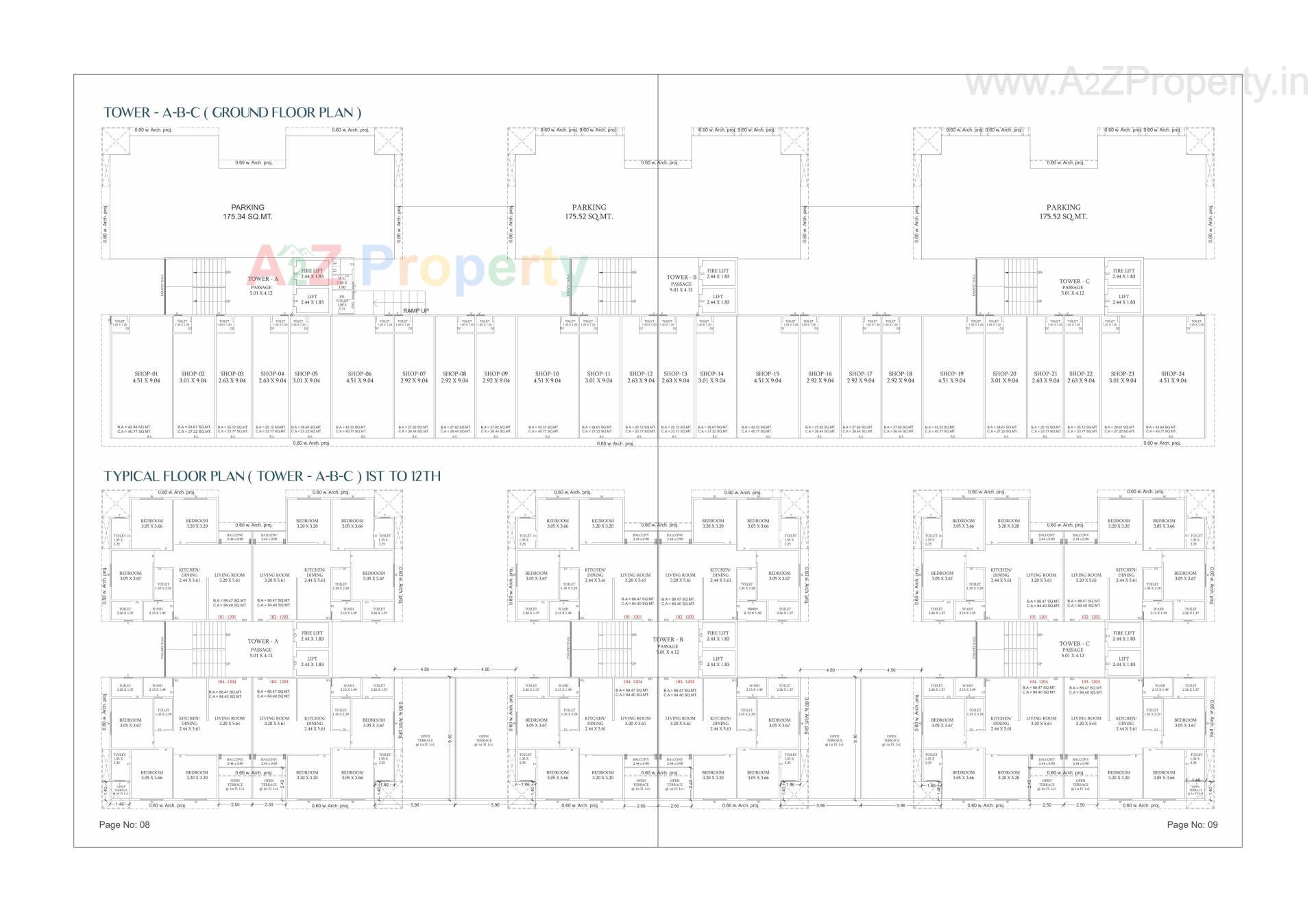 Layout of real estate project Darshanam Waterlily located at Vadsar, Vadodara, Gujarat