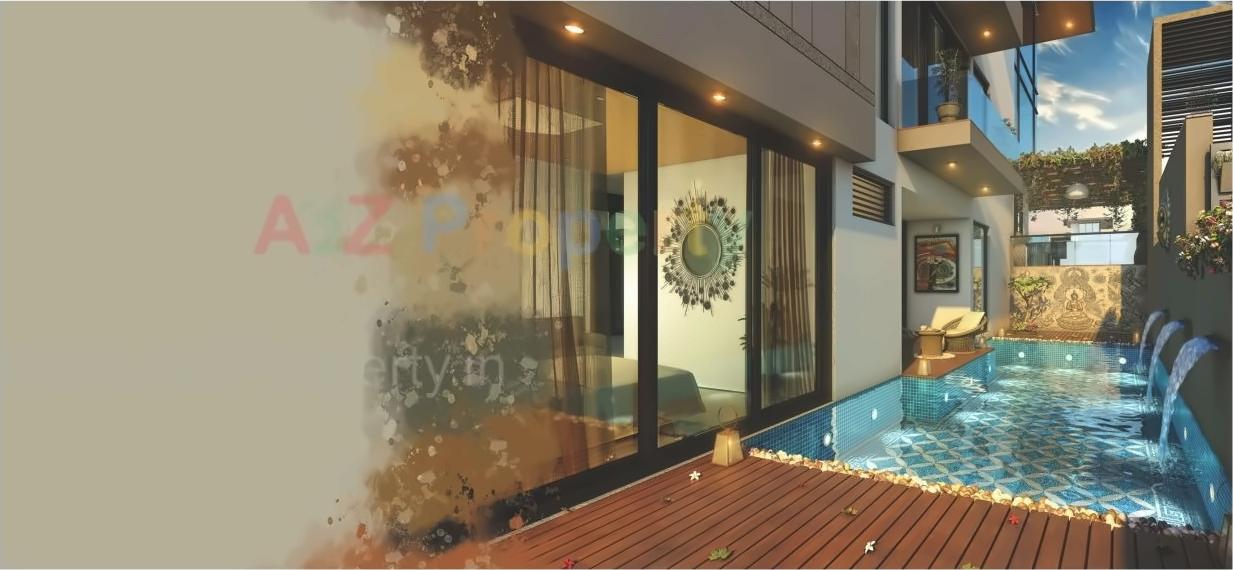 3D Elevation of real estate project De Elegante Villa located at Khanpur, Vadodara, Gujarat