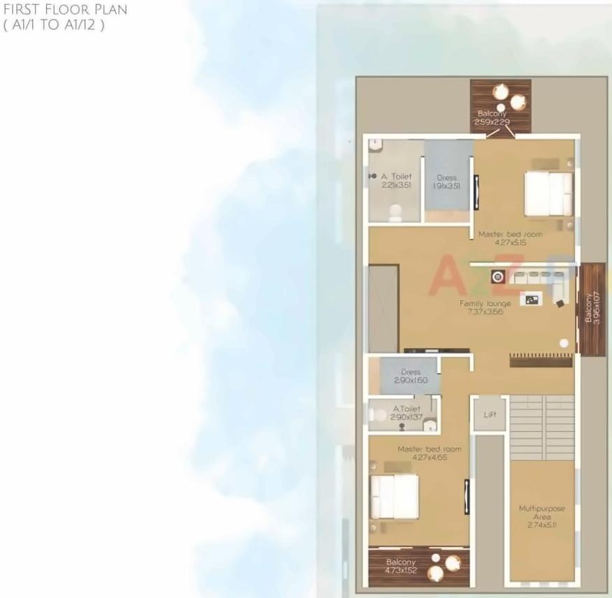 Layout of real estate project De Elegante Villa located at Khanpur, Vadodara, Gujarat