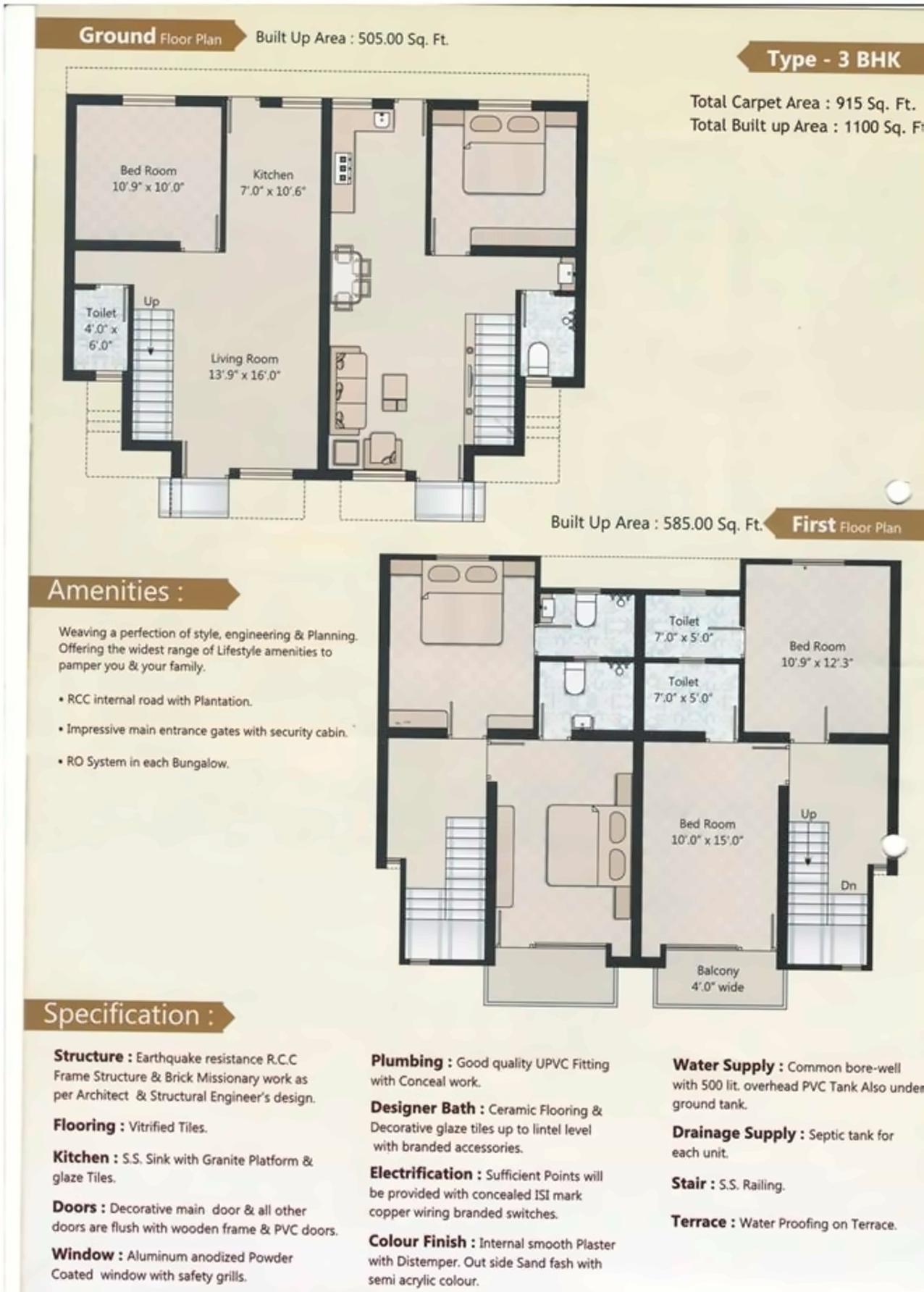 Layout of real estate project Dev Residency located at Undera, Vadodara, Gujarat