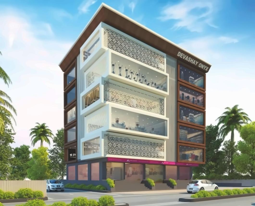 3D Elevation of real estate project Devashayonyx located at Akota, Vadodara, Gujarat