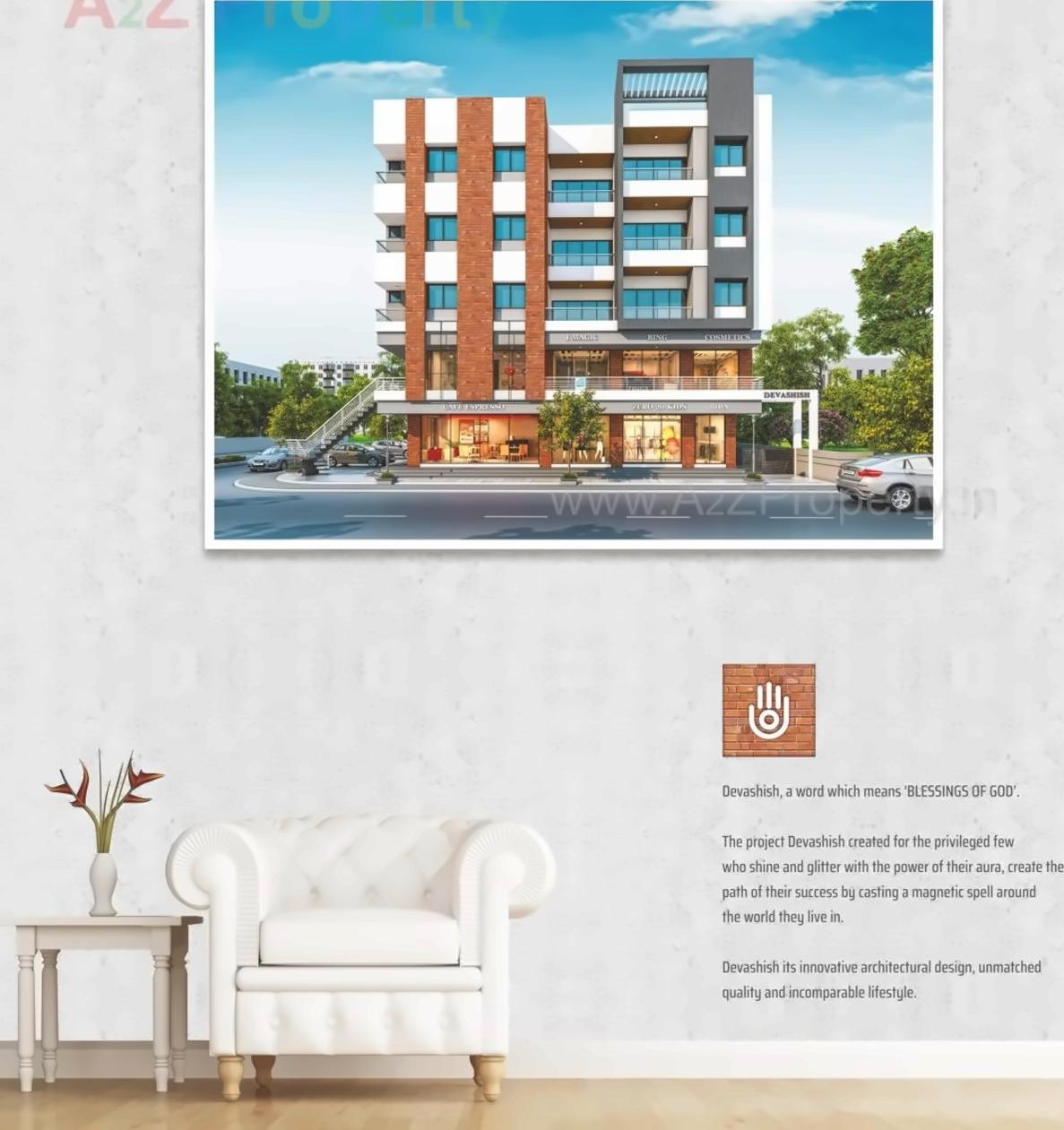 3D Elevation of real estate project Devashish Square located at Harni, Vadodara, Gujarat