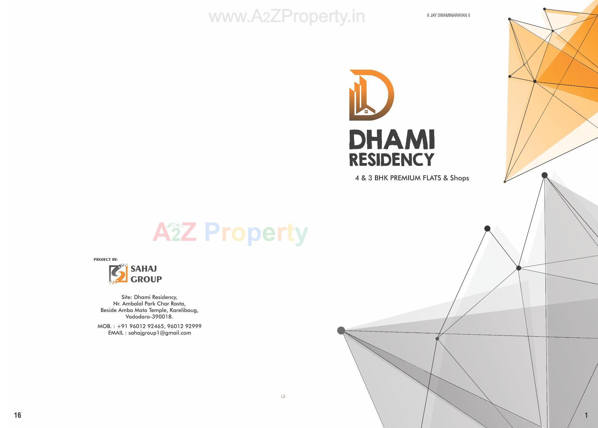  of real estate project Dhami Residency located at Nagarvada, Vadodara, Gujarat