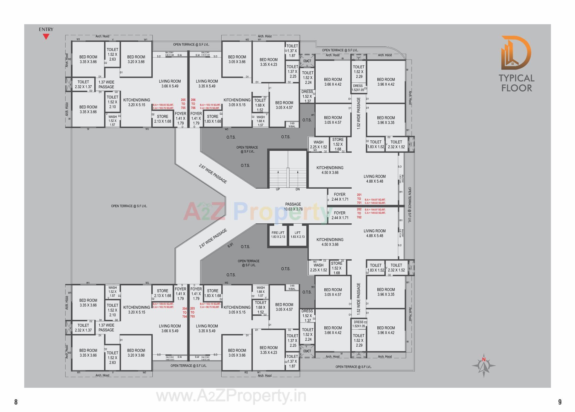 Layout of real estate project Dhami Residency located at Nagarvada, Vadodara, Gujarat