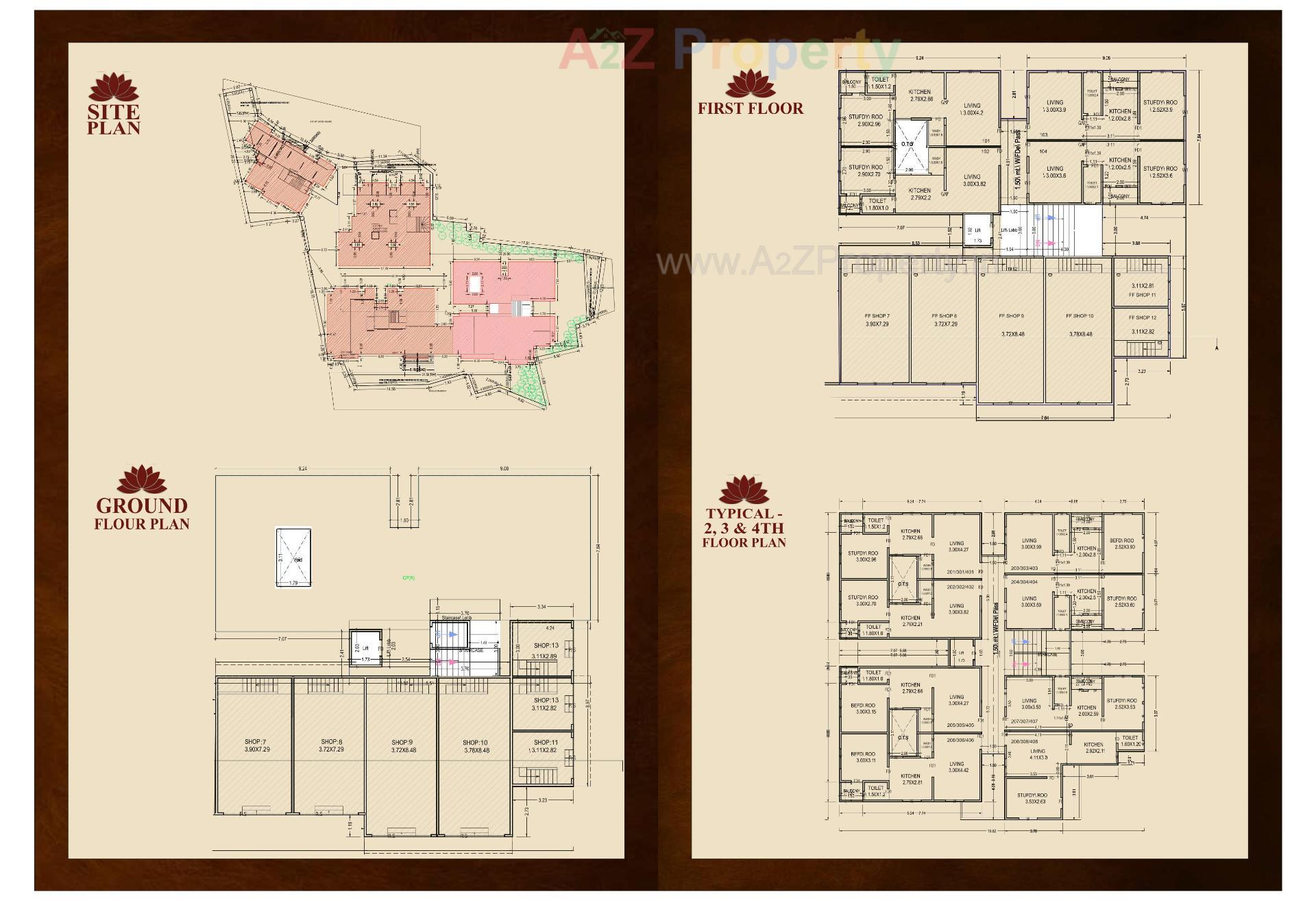 Layout of real estate project Dhanlaxmi Avenue located at Vadodara, Vadodara, Gujarat