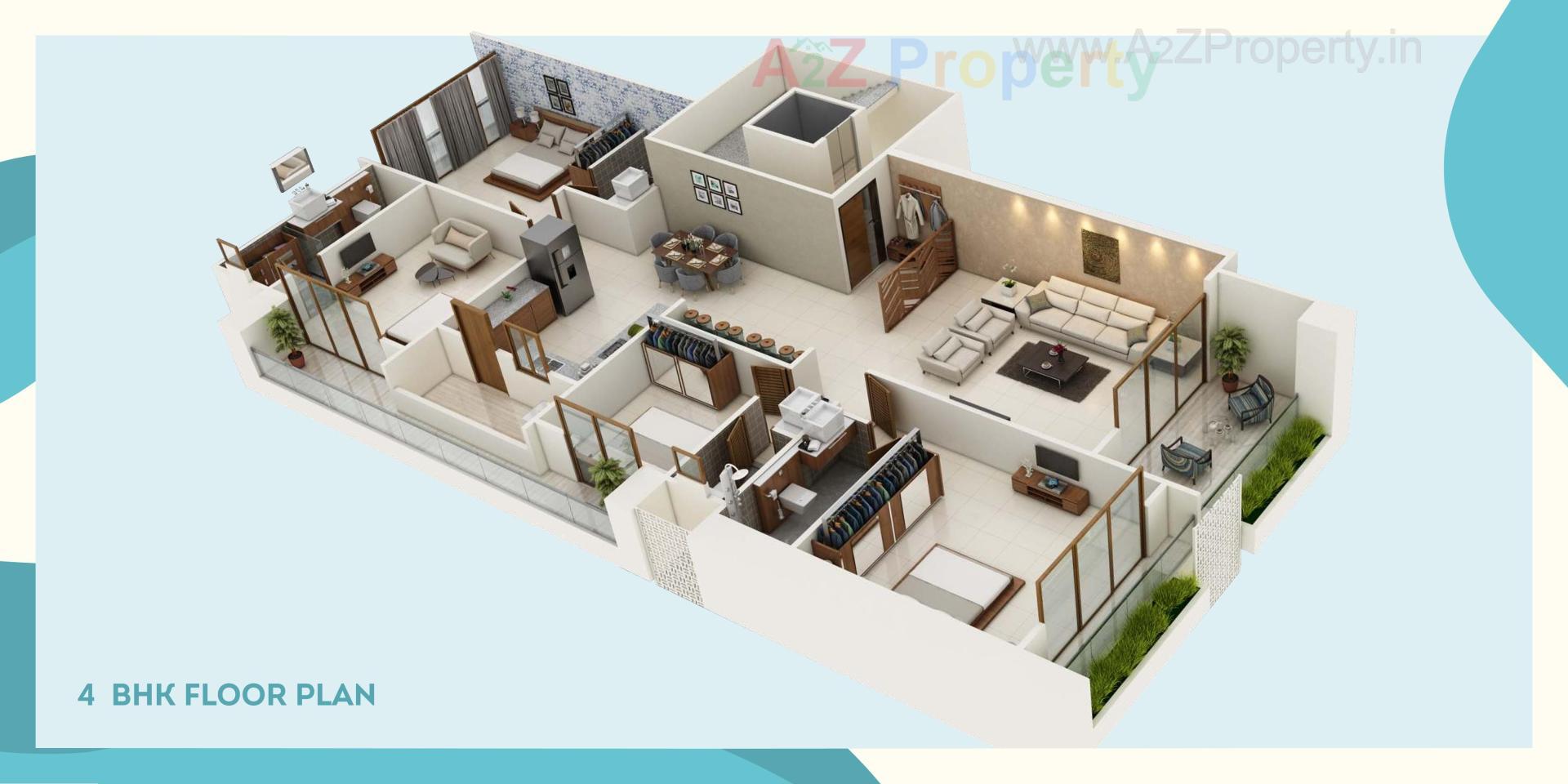 Layout of real estate project Dhartii Riviera located at Akota, Vadodara, Gujarat