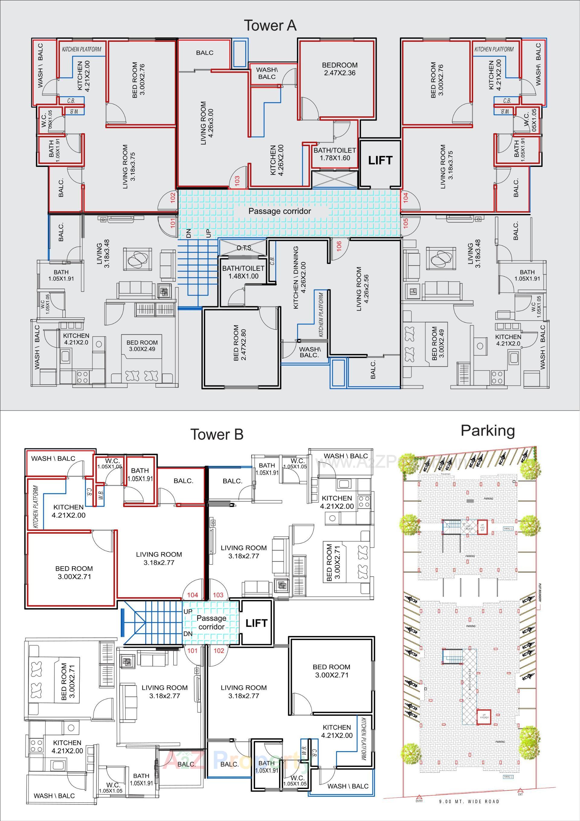 Layout of real estate project Dhruv Residency located at Vemali, Vadodara, Gujarat