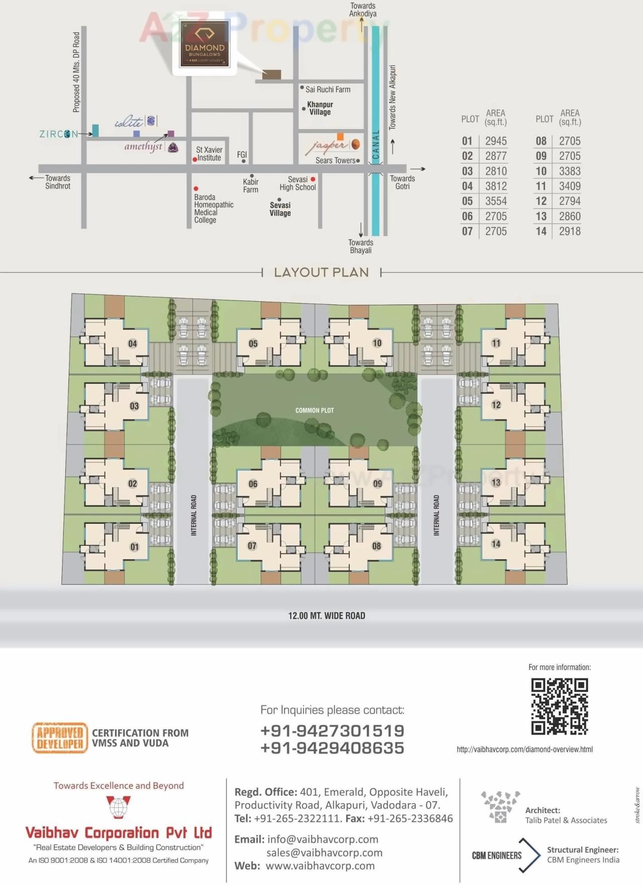  of real estate project Diamond Bungalows located at Khanpur, Vadodara, Gujarat