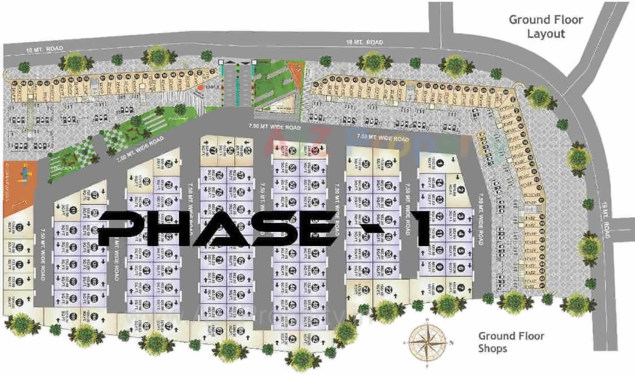 Layout of real estate project Divine Galaxy located at Kalali, Vadodara, Gujarat