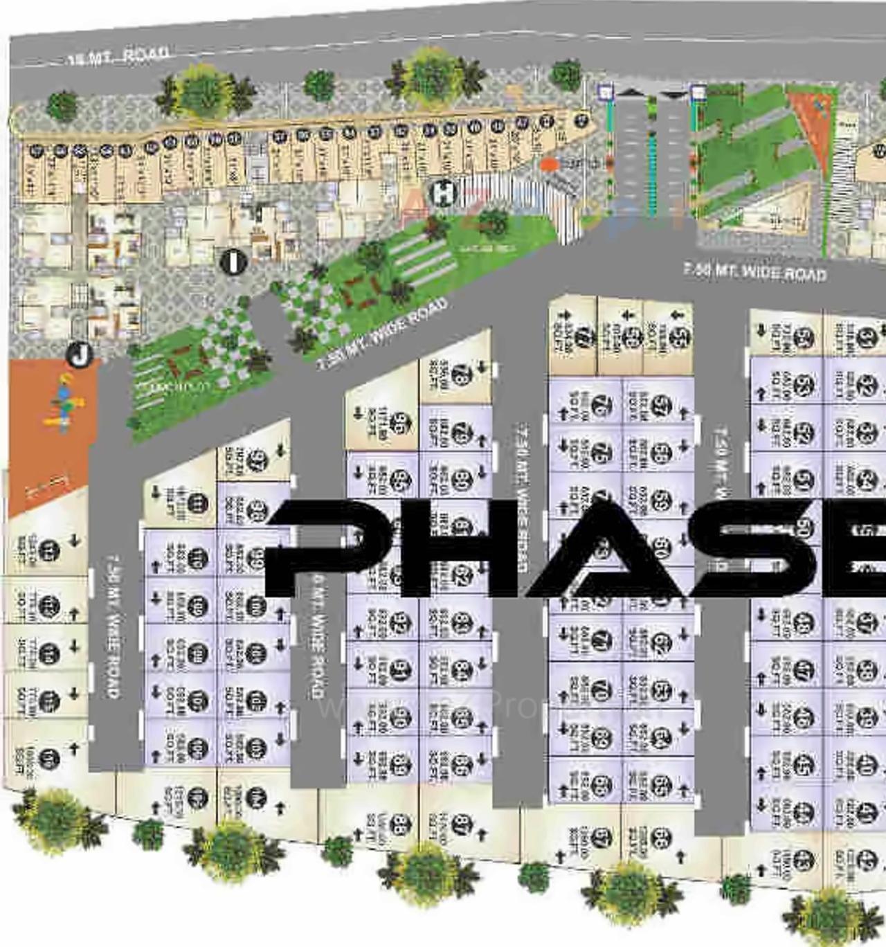 Layout of real estate project Divine Galaxy located at Kalali, Vadodara, Gujarat